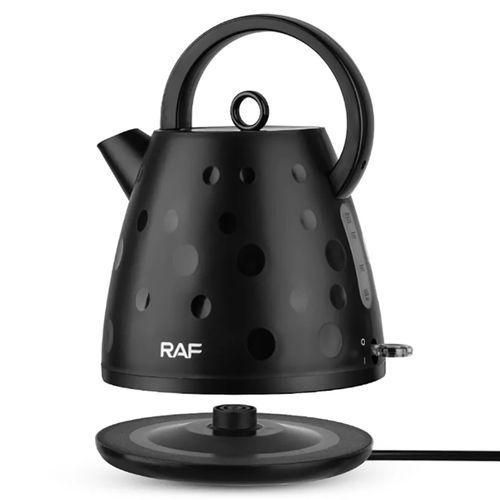 RAF 2 Litre Double Wall Tea Maker Boiler Stainless Steel Water Boiler Electric Kettle Tea Pot With Handle- Black