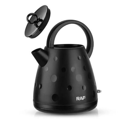 RAF 2 Litre Double Wall Tea Maker Boiler Stainless Steel Water Boiler Electric Kettle Tea Pot With Handle- Black
