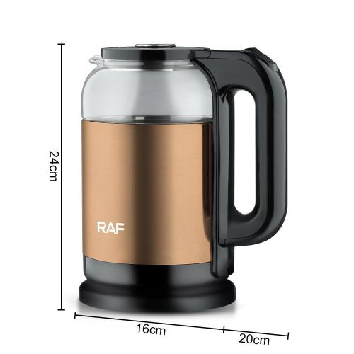 RAF 2 Litre Electric Glass Kettle Cordless with Blue LED Light, Borosilicate Glass, Auto Shut-Off and Boil-Dry Protection- Multicolor