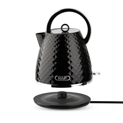 RAF 2L Retro Mini Teapot Stainless steel Double Wall Household Quick Boiling Water Automatic Power off Electric Kettle- Black