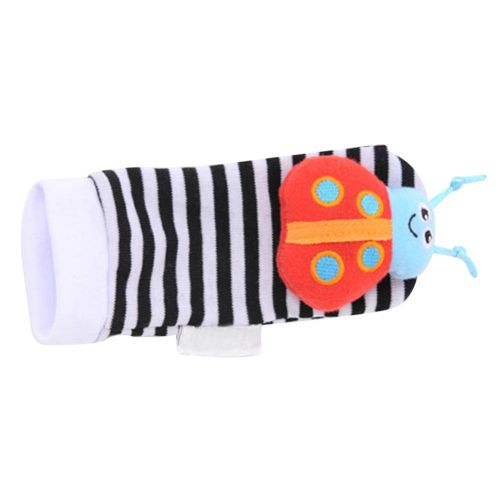 Rattle Set Baby Sensory Toy Socks Wrist Rattle Foot Finder Socks Set for Newborn Boys and Girls NO5292