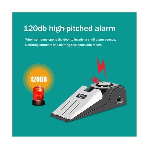 Travel Door Stopper Alarm Portable 120Db Security Floor Doo