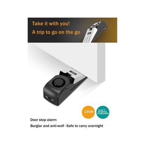 Travel Door Stopper Alarm Portable 120Db Security Floor Doo