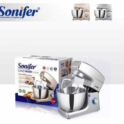 Sonifer 8L Electric Food Beater Egg Whisk Dough Hook Stand MIXER- Multi-colour.