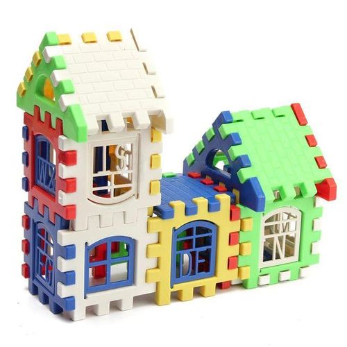 24PCS Children Puzzle plastic letter Building blocks house t