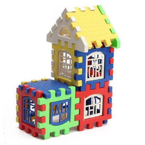 24PCS Children Puzzle plastic letter Building blocks house t