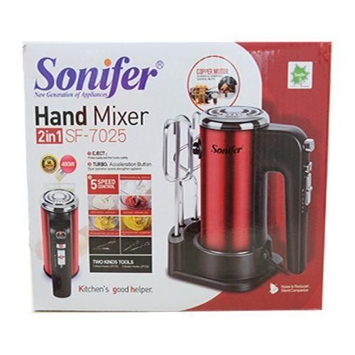 Sonifer 5 Speed Power Electric Hand Mixer /Blender/ Egg Bear, Red.