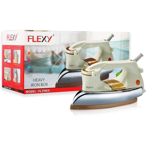 1200W Heavy Duty Ceramic Dry Iron With Non-Stick Coated Soleplate- Cream