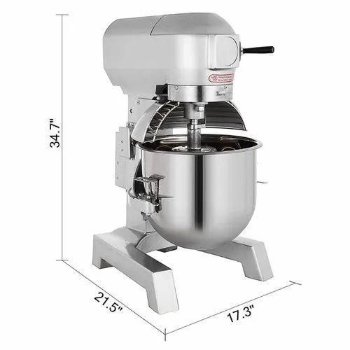 30L Commercial Adjustable Electric Food Dough Stand Mixer Maker Grinder For Kitchen - Silver