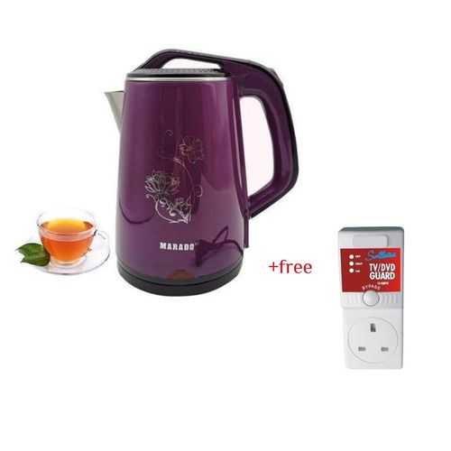 Marado Electric Kettle 2.5 Litres Plus A Free TV Guard-Multicolor