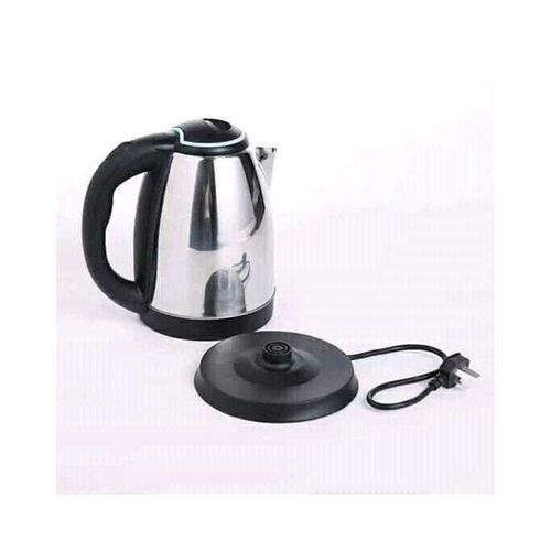 Steam Flat Iron & Electric Kettle Percolator 2 Litres - Silver, White