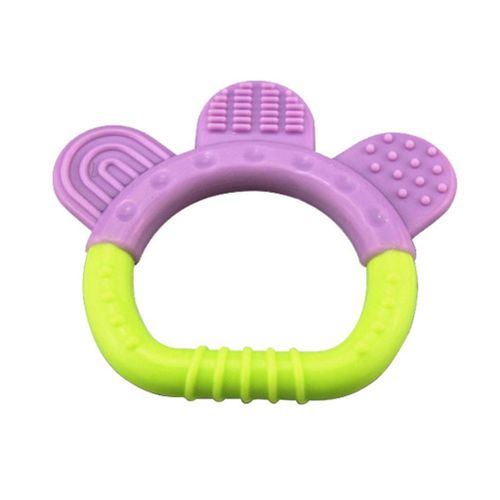 New Pacifier Baby Teether Toy Silicone Infant Tooth Device Cartoon Shape Double Color Molar Teething Toys Appease Gifts,7 NO5112