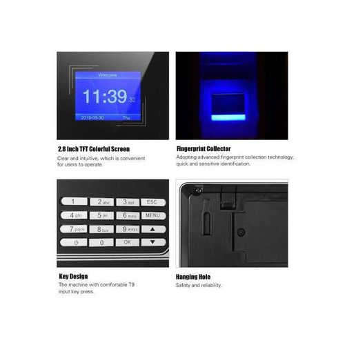 Fingerprint Password Attendance Machine Time Clock Recorder