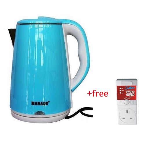 Marado 2.3L Electric Heat kettle Plus A Free TV Guard-Blue, Pink