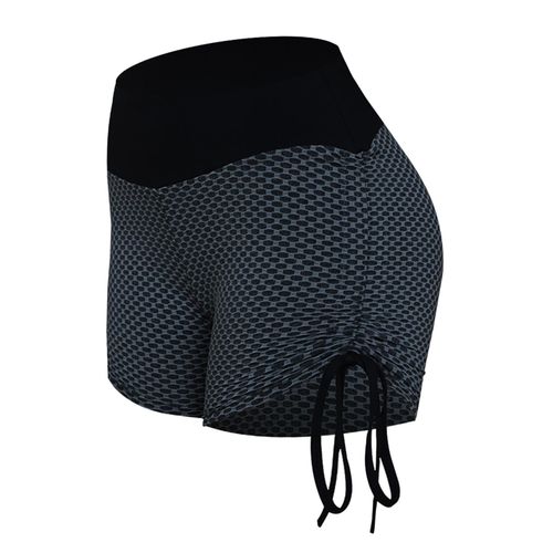 Women Compression Shorts Yoga Gym Fitness Butt Lifting Fitness L Black