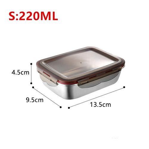 220Ml Stainless Steel Lunch Box Sealed Food FreshKeeping Boxes Office Bento Container Lunch Container