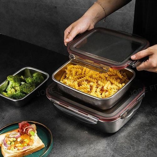 220Ml Stainless Steel Lunch Box Sealed Food FreshKeeping Boxes Office Bento Container Lunch Container