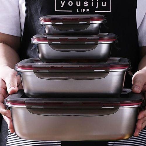 220Ml Stainless Steel Lunch Box Sealed Food FreshKeeping Boxes Office Bento Container Lunch Container
