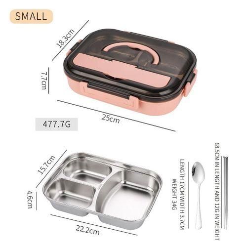 Bento Box Japanese Style for Kids Student Food Container Material LeakProof Square Lunch Box with Compartment Pink