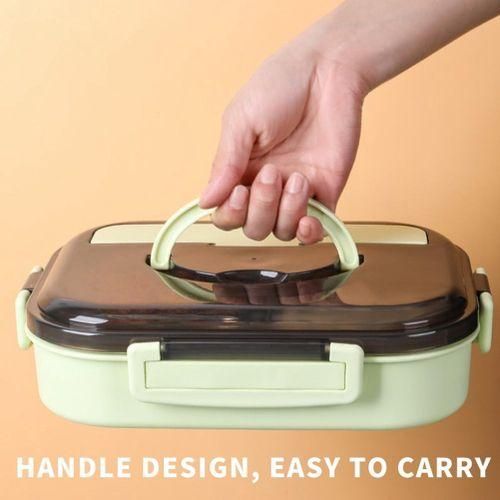 Bento Box Japanese Style for Kids Student Food Container Material LeakProof Square Lunch Box with Compartment Pink