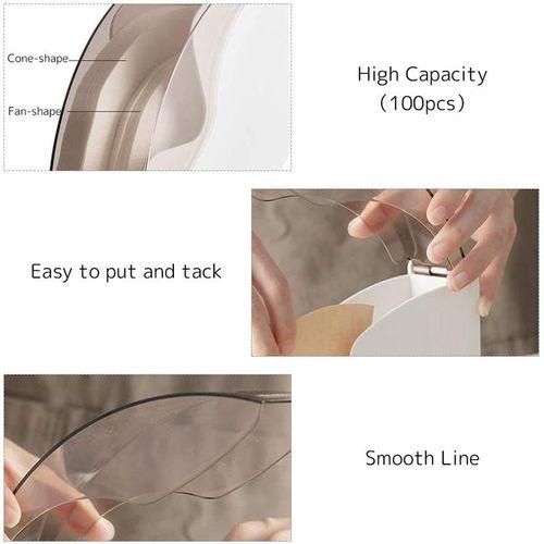 Coffee Filter Holder,Coffee Paper Storage Container Dispenser Rack Shelf for Aeropress,Chemex V60,Melitta Cone Filters