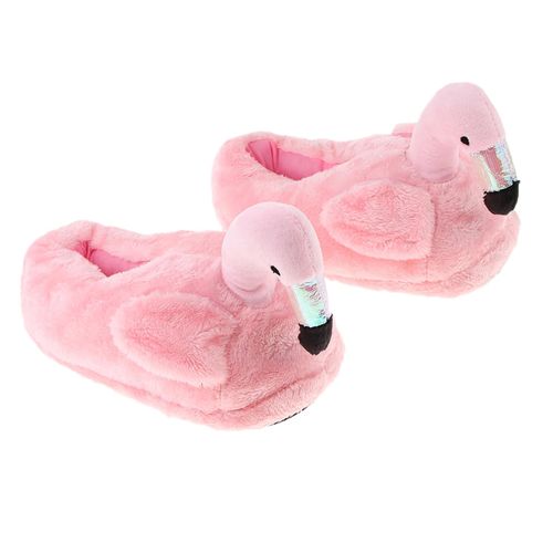 Flamingo Soft Plush Warm Slippers Home Indoor Shoes Pink Full Slippers