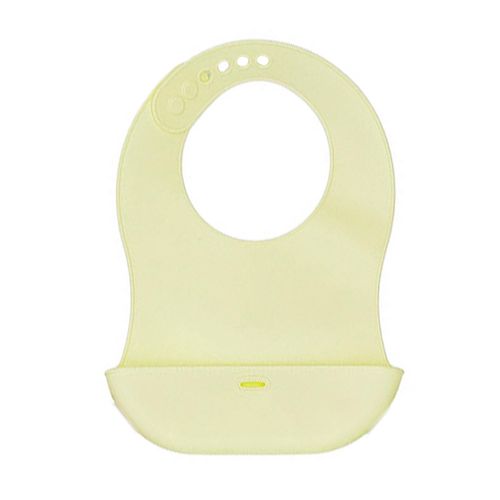 Baby Food-Catching Silicone Bib BPA Free Food-Grade Children Eating Aprons for Toddlers Feeding Traveling Outdoor Use,Yellow NO5235