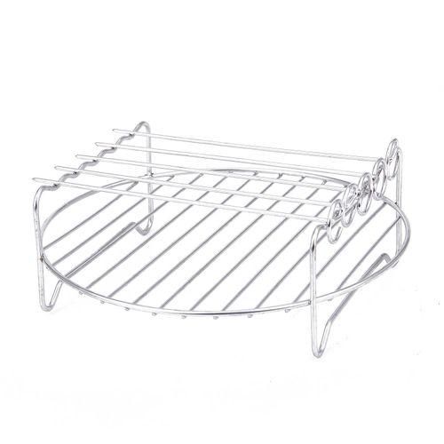 Double Layer Rack Accessory with 5 Skewers, for Airfryers