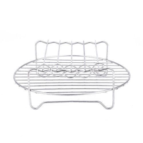 Double Layer Rack Accessory with 5 Skewers, for Airfryers