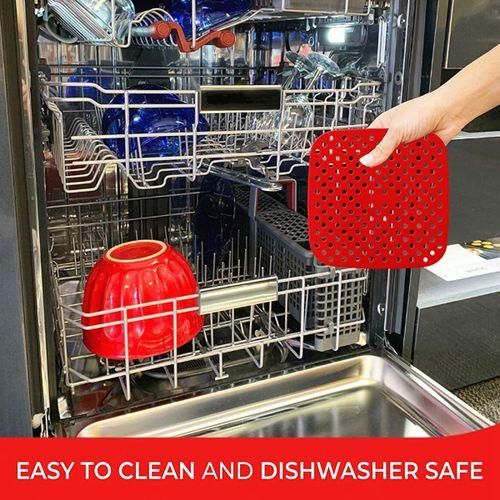 2 Pack Reusable Air Fryer Liners , Square, NonStick Silicon