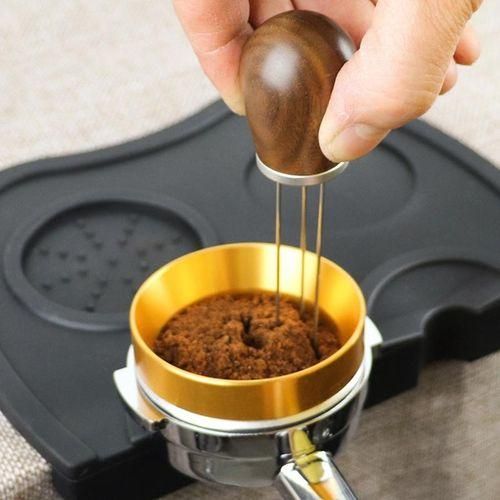 Solid Wood Handle Stainless Steel Artifact Coffee Pin