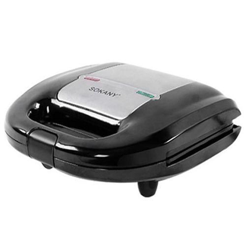 SOKANY Electric Panini Press Sandwich Maker Grill with Nonstick Grids Toaster EU Plug
