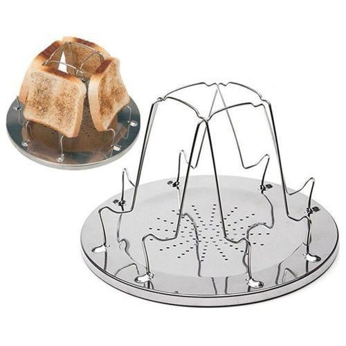 4 Slice Camping Bread Toast Tray Gas Stoves Cooker Toaster