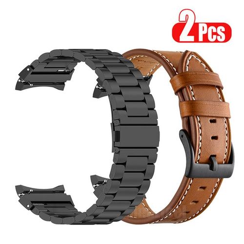Strap For Galaxy Watch 4 5 6 44mm 40mm Band Galaxy Watch 6 Classic 43mm 47mm No Gaps Metal Curved End Bracelets