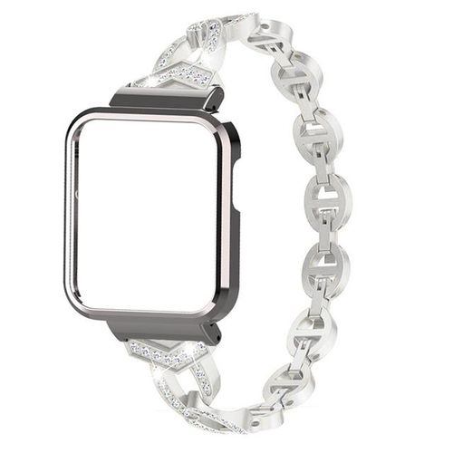 Funda Protectora De Metal Con Correa De Diamante Para Redmi Watch 2 Lite/redmi Watch 3 Pulsera Activa Para Mi Watch Lite Marco De Cubierta