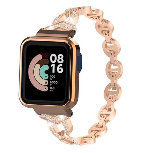 Funda Protectora De Metal Con Correa De Diamante Para Redmi Watch 2 Lite/redmi Watch 3 Pulsera Activa Para Mi Watch Lite Marco De Cubierta