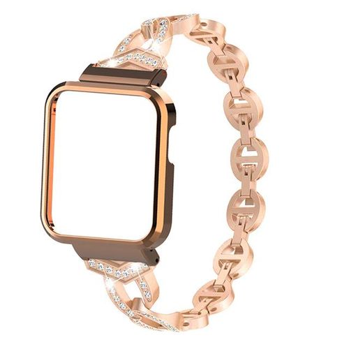 Funda Protectora De Metal Con Correa De Diamante Para Redmi Watch 2 Lite/redmi Watch 3 Pulsera Activa Para Mi Watch Lite Marco De Cubierta