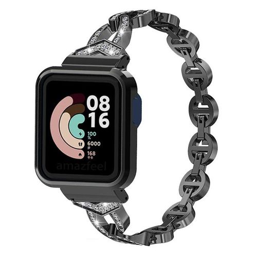 Funda Protectora De Metal Con Correa De Diamante Para Redmi Watch 2 Lite/redmi Watch 3 Pulsera Activa Para Mi Watch Lite Marco De Cubierta