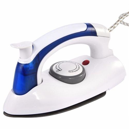 Portable Steam Flat Iron + A free Top plug - Blue/White