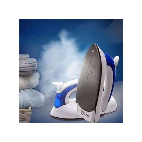 Portable Steam Flat Iron + A free Top plug - Blue/White
