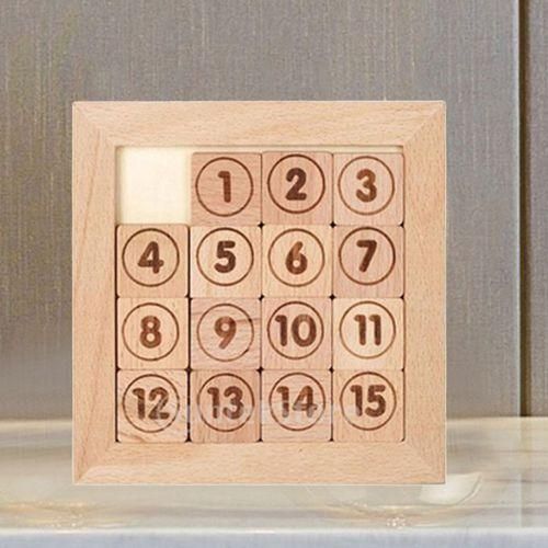 Wooden Puzzles Adults Brain Teaser Klotski Sliding Block Puzzle Style2 NO5115
