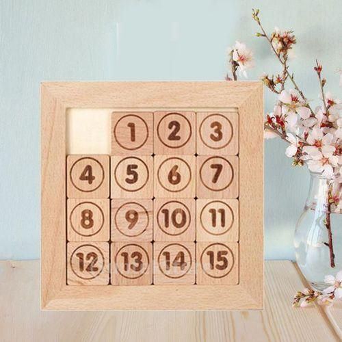 Wooden Puzzles Adults Brain Teaser Klotski Sliding Block Puzzle Style2 NO5115