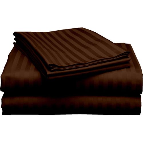 4 Piece Egyptian Cotton Stripped Bedsheet Set With 2 Bedsheet And 2 Pillowcases