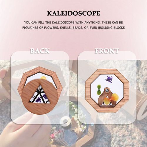 DIY Kaleidoscope Kit Children Classic Toy Wooden Kaleidoscop