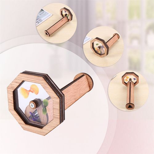 DIY Kaleidoscope Kit Children Classic Toy Wooden Kaleidoscop