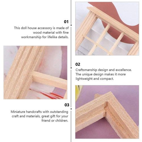 2Pcs Mini Furniture Doll House Miniature Window Frame Model