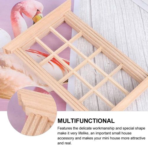 2Pcs Mini Furniture Doll House Miniature Window Frame Model