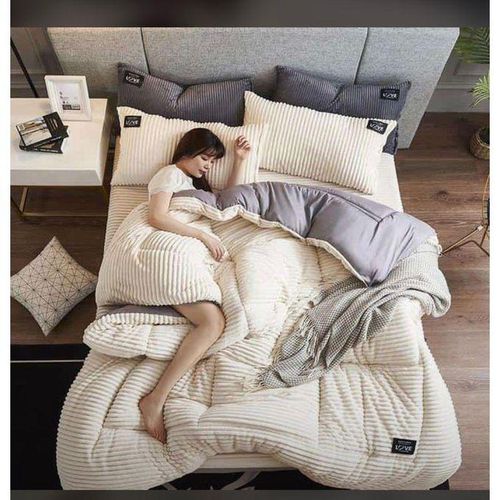Coral Velvet Duvet King Size White