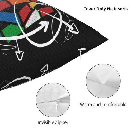 RubixMath Formula Pillow Case 45x45cm Sofa Geek Magic Gift Luxury Cushion Cover Square Pillowcase