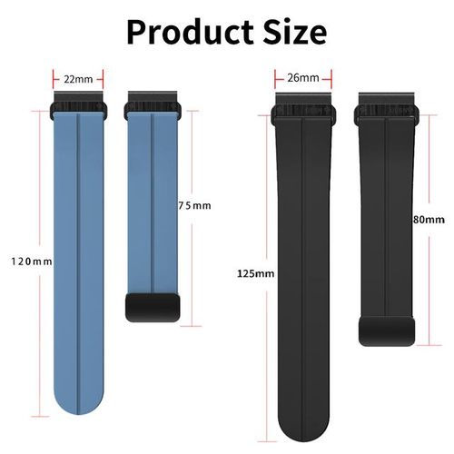 Quickfit 22mm 26mm Silicone Magnetic Folding Buckle Strap For Garmin Enduro 2 Epix Gen2 Fenix 7 7x 6x Pro 5plus Watchband